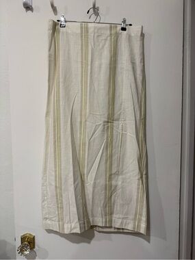 a new day Cream Maxi Skirt with Pale Green Stripes